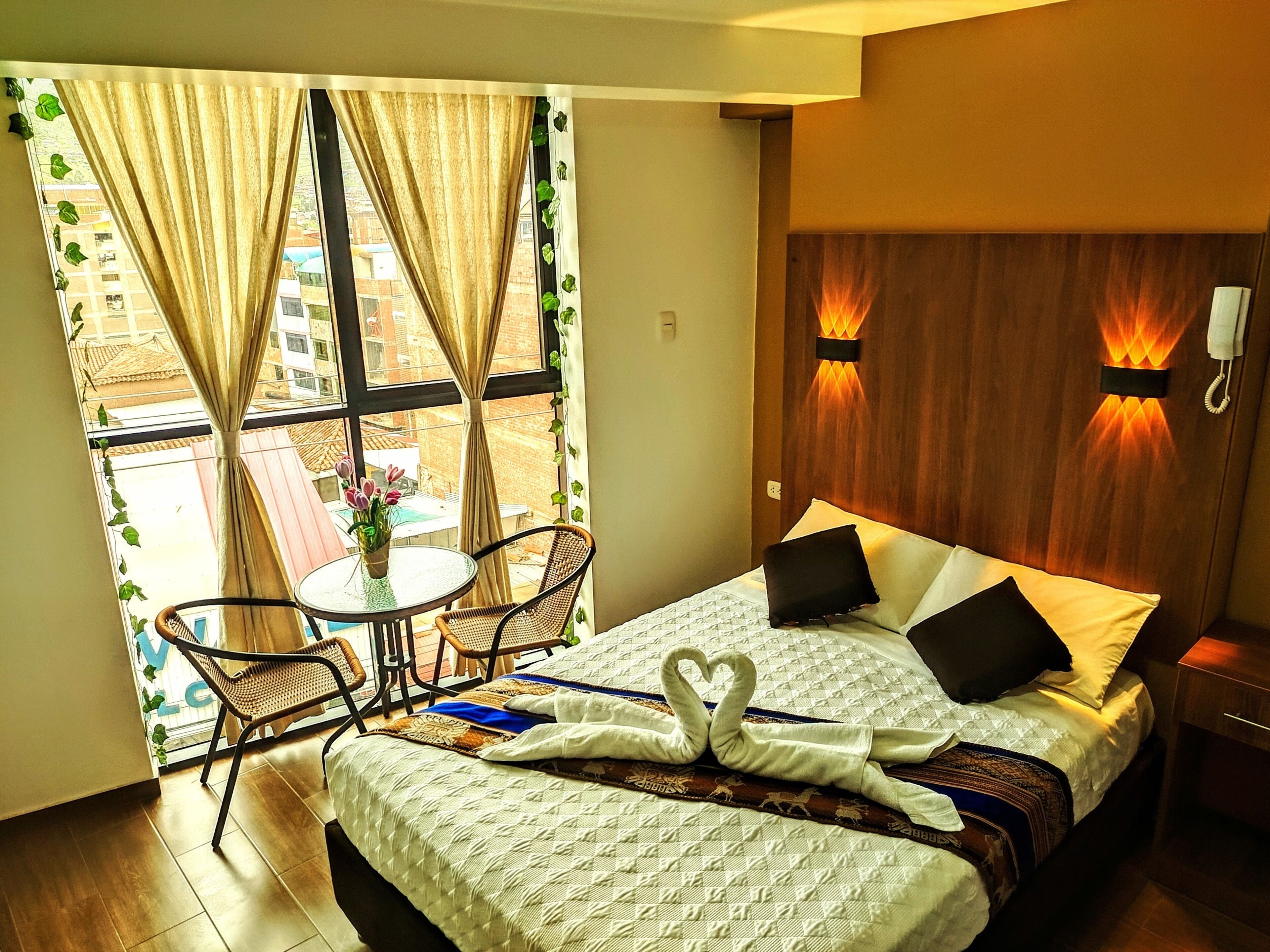 Byutsikt fra overnattingsstedet