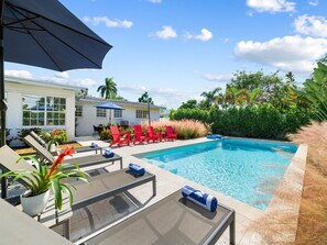 A heated pool