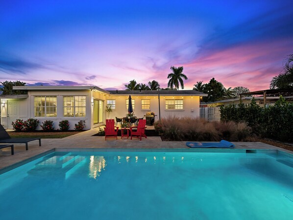 A heated pool