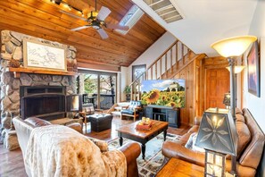 Smart TV, video games, foosball, books