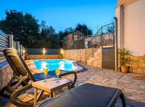 Villa | Pool | Indoor pool, outdoor pool - Pretty Villa With View (Kastelir-Labinci)
