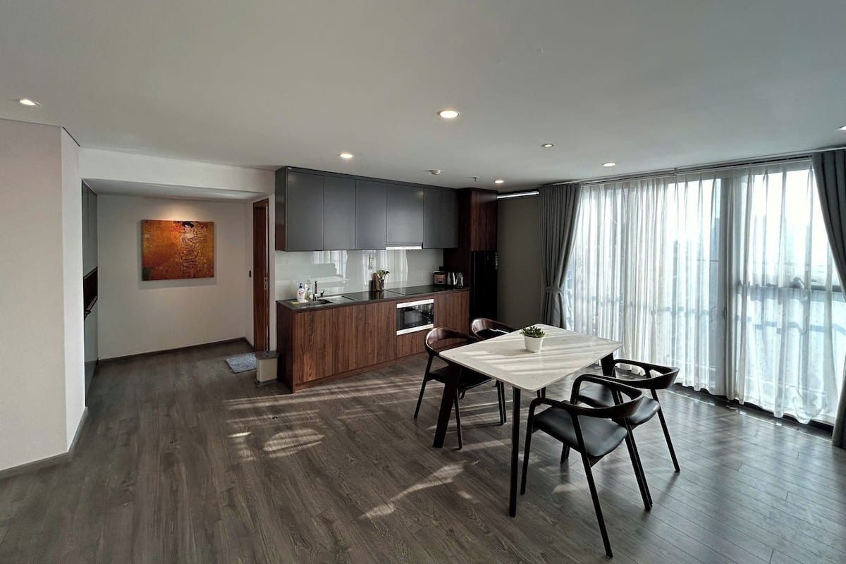 Deluxe Duplex, Balcony, City View | Private kitchen