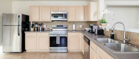 Microwave, oven, stovetop, dishwasher