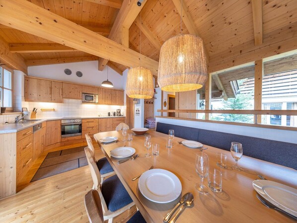 Microwave, oven, dishwasher, high chair