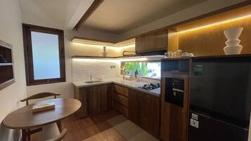 Kabin, pemandangan kebun | Dapur pribadi