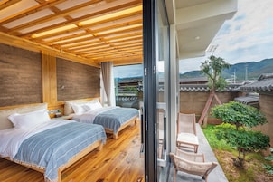 Superior Double or Twin Room, Multiple Beds, Non Smoking, Hill View | Desk, laptop workspace, blackout drapes, soundproofing