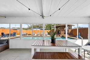 Outdoor pool, a heated pool
