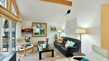 Smart TV, DVD player, books, video library