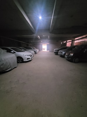 Free self parking, free valet parking