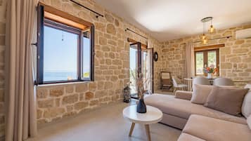 Apartment, 2 Bedrooms, Sea View | Living area