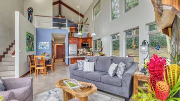 Smart TV, chimenea, reproductor de DVD y tenis de mesa