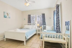 4 bedrooms, iron/ironing board, travel crib, WiFi