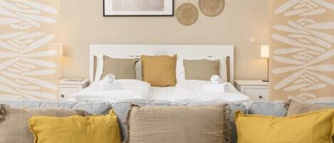 1 室のベッドルーム、WiFi (無料)、ベッドシーツ