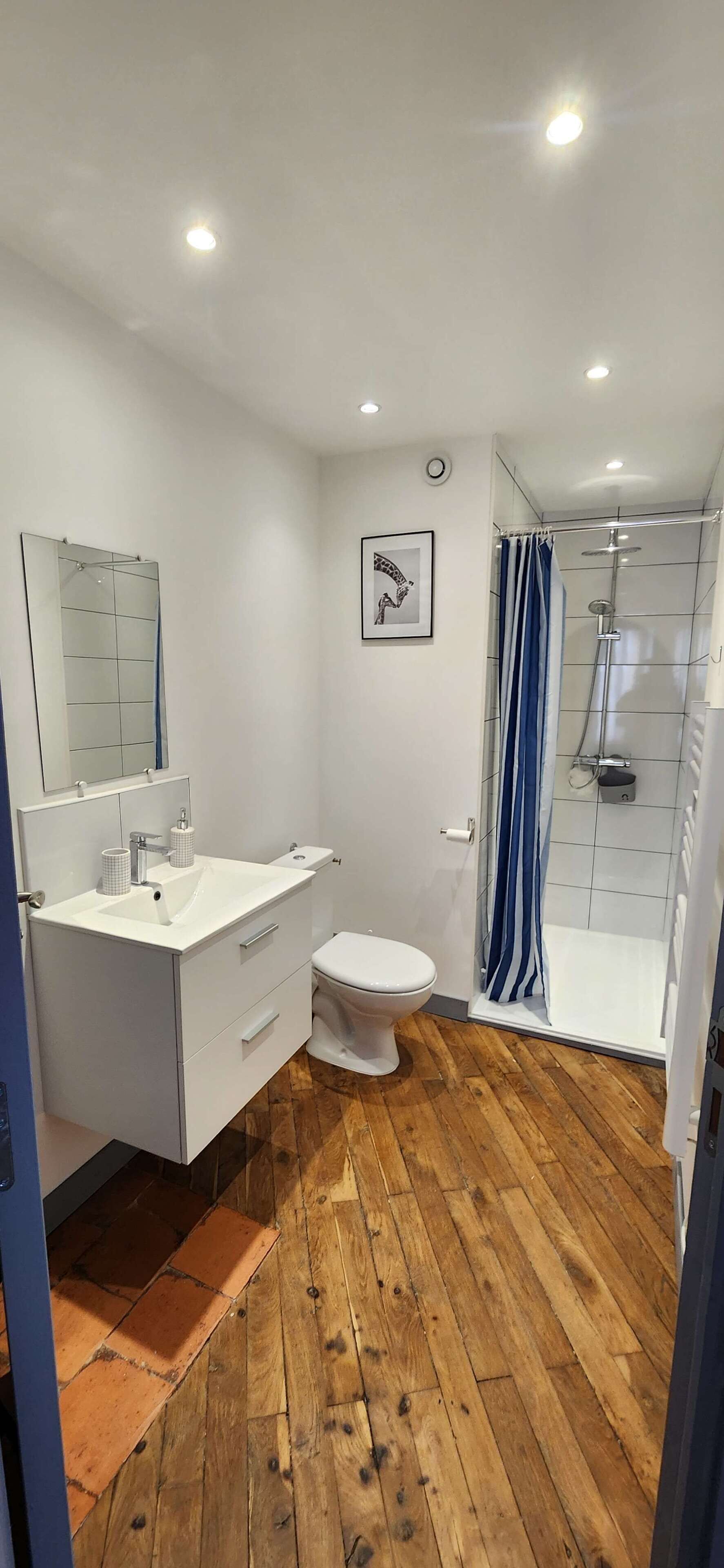 Een douche, een haardroger