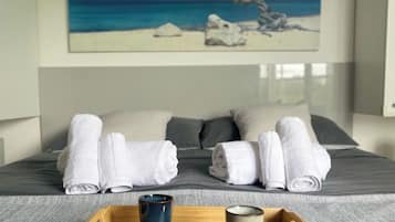 1 bedroom, iron/ironing board, bed sheets