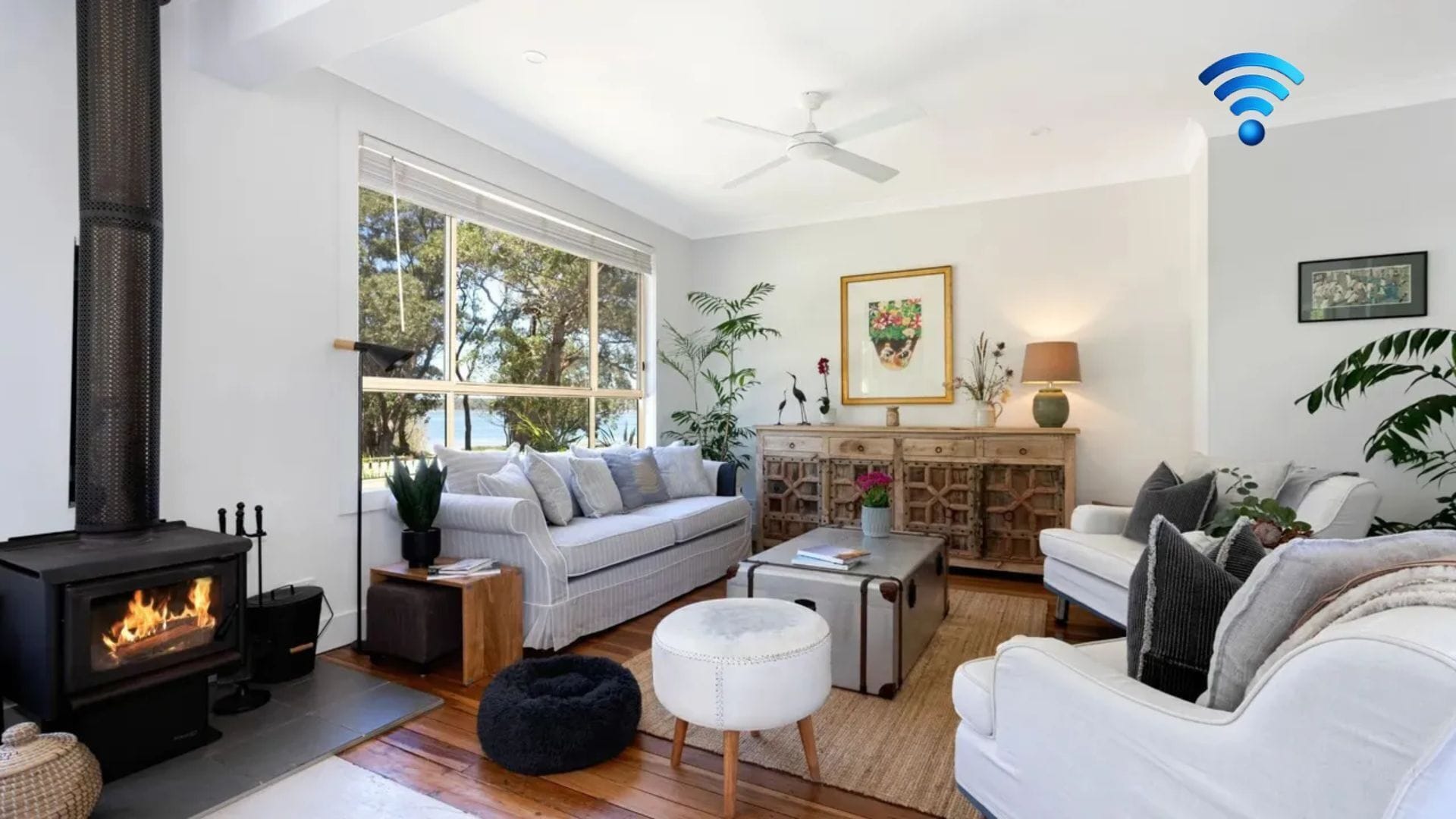 TV connectée, cheminée