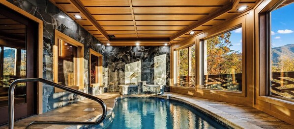 Indoor pool, a heated pool