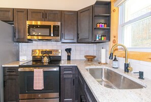 Microwave, oven, stovetop, dishwasher