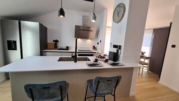 Apartment (Two Bedroom Apartment with Balcony an) | Private kitchen | Fridge