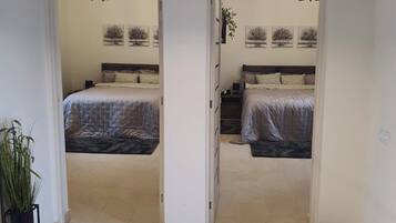 2 bedrooms, iron/ironing board, WiFi, bed sheets