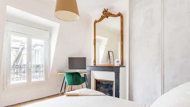 1 bedroom, WiFi, bed sheets - Elegant Parisian 2-room apartment near the Eiffel Tower (Paris)