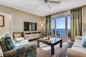Condo, Multiple Beds (Grandview East 1002) | Living area | TV - Grandview East 1002 (Panama City Beach)