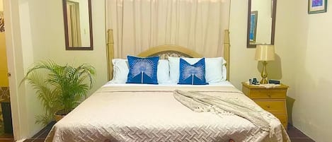 1 غرفة نوم وواي فاي وملاءات أسرّة