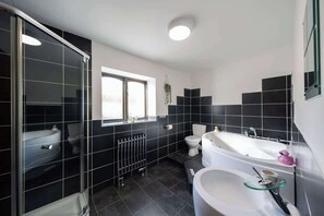 Hair dryer, towels