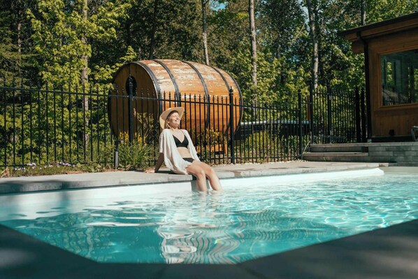 Indoor pool, outdoor pool