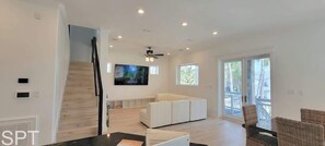 TV, fireplace - Go VIP * Steps to Beach * Pool (South Padre Island)