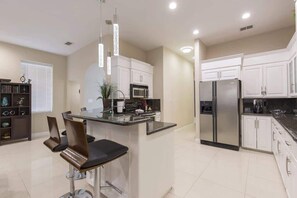 Fridge, microwave, oven, stovetop - Big Private Luxury Home in Beach Gated Community (South Padre Island)