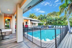 A heated pool