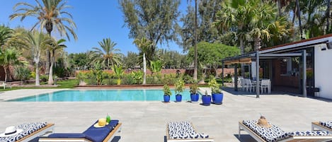 A heated pool