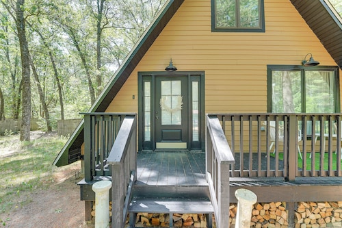 Walk to Fox Lake: Pet-Friendly A-Frame w/ Fire Pit