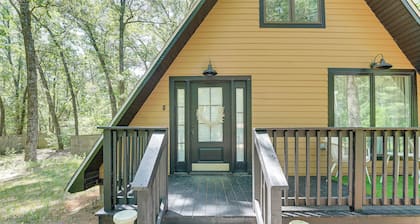 Walk to Fox Lake: Pet-Friendly A-Frame w/ Fire Pit