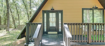 Walk to Fox Lake: Pet-Friendly A-Frame w/ Fire Pit
