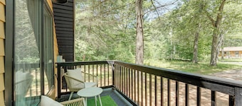 Walk to Fox Lake: Pet-Friendly A-Frame w/ Fire Pit