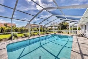 A heated pool