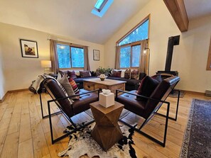 TV, fireplace, video games, DVD player