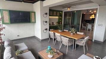 Exclusive Apartment, City View | Terrace/patio