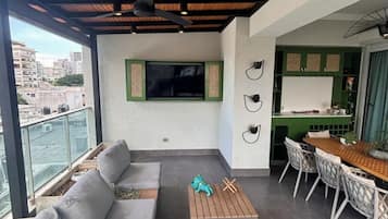 Exclusive Apartment, City View | Terrace/patio