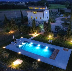 Outdoor pool, a heated pool