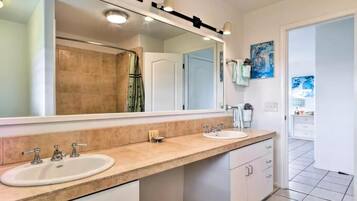 Hair dryer, towels