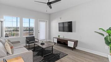 Apartment, 1 Bedroom | Living area | TV