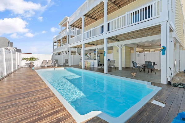 A heated pool