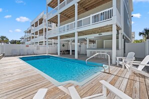 A heated pool
