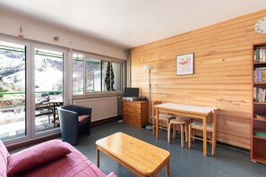 Televisión, reproductor de DVD, mesa de ping pong