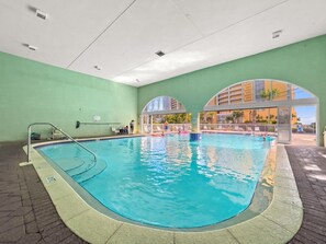 Indoor pool, a heated pool