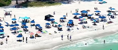 Sun loungers, beach towels