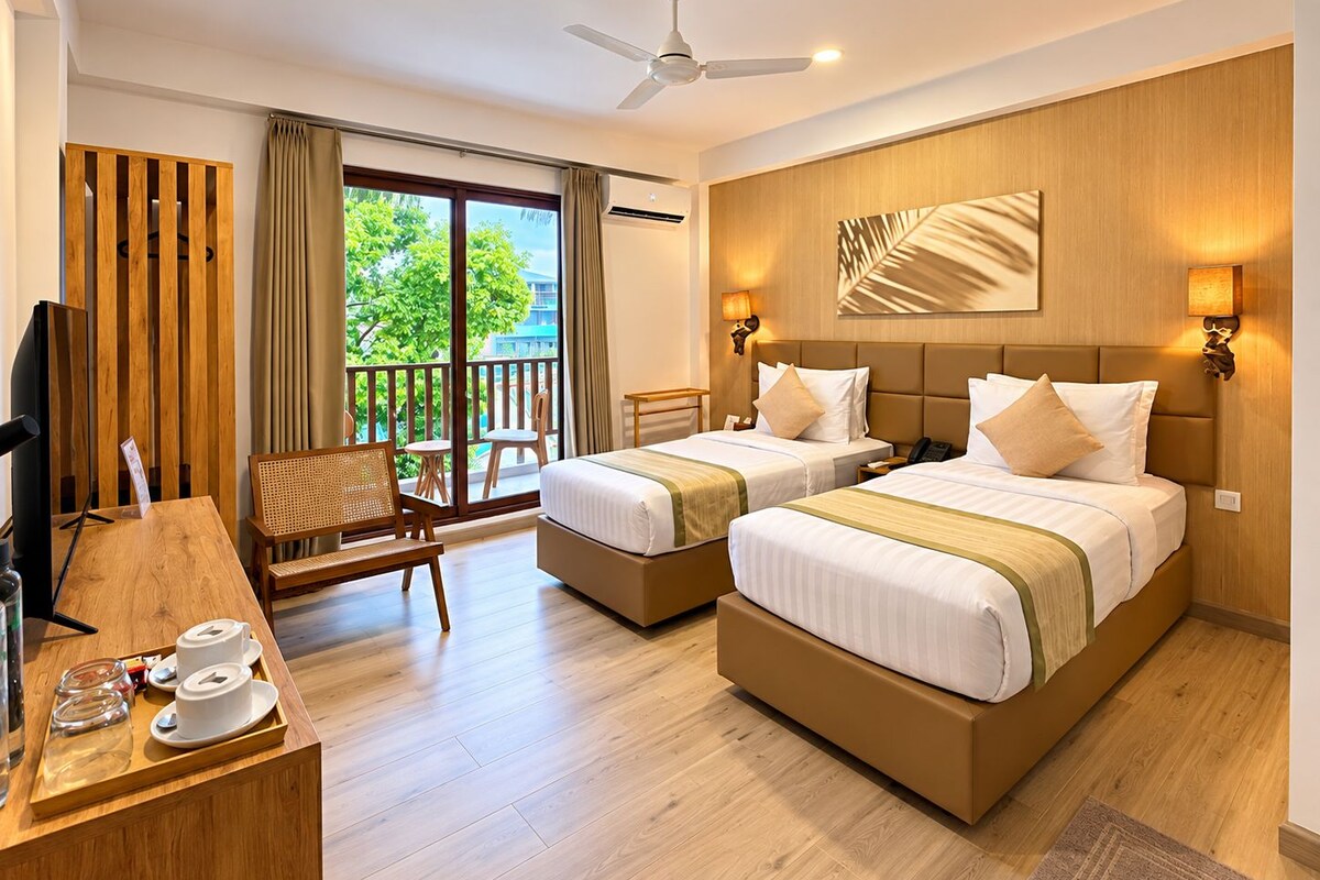 Premium bedding, down duvets, memory-foam beds, in-room safe